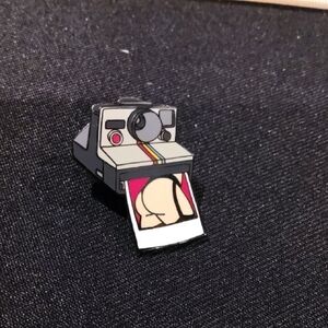 Strike Gently Retro Polaroid Booty Pin Up Version 1 Enamel Pin